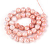 Anti-Tarnish Electroplate Glass Beads Strands GLAA-N010-10mm-05-4