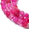 Faceted Natural Striped Agate/Banded Agate Beads Strands X-G-F447-4mm-H08-5