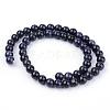Synthetic Blue Goldstone Beads Strands G-Q462-4mm-28-2