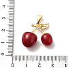 Brass Resin Pendants KK-D383-01G-01-3