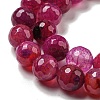 Faceted Natural Dragon Veins Agate Beads Strands G-F447-12mm-P01-4