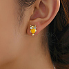 Owl Brass Stud Earrings LV9587-4