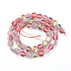 Synthetic Moonstone Beads Strands G-R375-8mm-A17-3