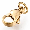 Ion Plating(IP) 304 Stainless Steel Lobster Claw Clasps STAS-G240-01C-G-4