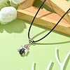 Angel Shape Alloy with Glass Pendant Necklaces NJEW-JN04560-01-2