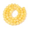 Natural Dyed Yellow Jade Gemstone Bead Strands X-G-R271-8mm-Y07-2