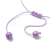 Synthetic Ocean White Jade Braided Beaded Bracelets BJEW-JB11016-04-4