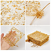 100Pcs Rose Printed Organza Bags OP-SP0001-06B-4