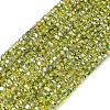 Electroplate Glass Beads Strands GLAA-Q105-03-02-1