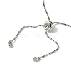 Natural Shell Charms Slider Bracelet BJEW-TA00365-01-3