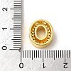 Brass Micro Pave Clear Cubic Zirconia Charms ZIRC-C009-01G-O-3