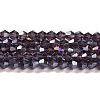Transparent Electroplate Glass Beads Strands EGLA-A039-T2mm-B04-1