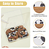 20Pcs 10 Styles Transparent Resin & Walnut Wood Big Pendants RESI-HS0001-01E-4
