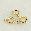 Yellow Gold Filled Spring Ring Clasps KK-G163-6mm-1-1