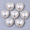 ABS Plastic Imitation Pearl Beads Woven Pendants X-FIND-N050-06-1