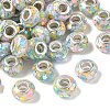 Transparent Resin Rondelle European Beads RESI-S023-14-1