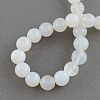 Dyed Natural White Agate Beads Strands G-R177-6mm-12-01-2