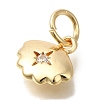 Brass Micro Pave Cubic Zirconia Pendants KK-Q001-13G-02-2