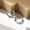 Tarnish Resistant 202 Stainless Steel Huggie Hoop Earrings EJEW-F111A-13mm-P-2