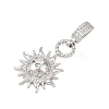 Brass Micro Pave Cubic Zirconia Pendants KK-H518-01A-P-2