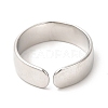 304 Stainless Steel Common Gull Open Cuff Ring for Women RJEW-E063-14P-3