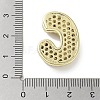 Rack Plating Brass Micro Pave Clear Cubic Zirconia
 Pendants KK-R163-05C-G-2