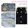 30Pcs 5 Styles Zinc Alloy Shank Buttons BUTT-ME0001-18-5