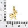 Brass Micro Pave Clear Cubic Zirconia Pendants KK-C265-01A-G-3