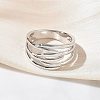 Brass Finger Rings for Women RJEW-K261-07B-P-2