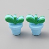 Leaf Pot Food Grade Eco-Friendly Silicone Beads LS-SIL-WH0014-18C-1