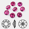 Pointed Back & Back Plated K9 Glass Rhinestone Cabochons RGLA-J012-8mm-502-1