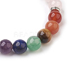Natural Rose Quartz Beads Stretch Bracelets BJEW-JB03846-02-2