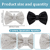 4Pcs 2 Colors Bowknot Detachable Rhinestone Shoe Buckle Clips FIND-GO0002-31-2