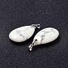 Natural Howlite Pendants G-D084-01P-B16-4