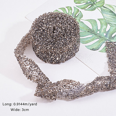 Glitter Resin Hotfix Rhinestone(Hot Melt Adhesive On The Back) OCOR-WH0052-01E-1