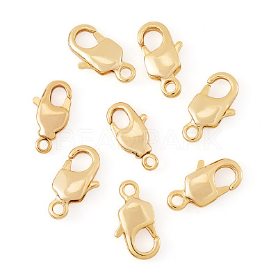 8Pcs Brass Lobster Claw Clasps KK-TA0002-67-1