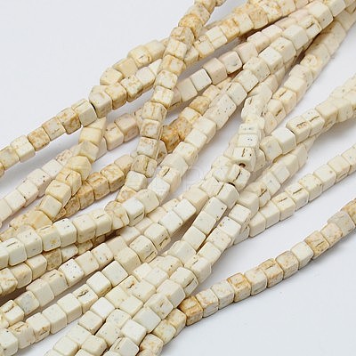 Synthetic Turquoise Beads Strands TURQ-G108-4x4mm-09-1