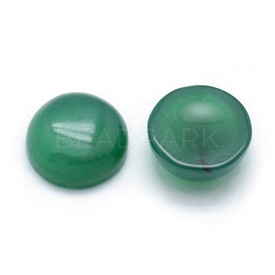 Natural Dyed & Heated Green Onyx Agate Cabochons X-G-P393-R43-10mm-1