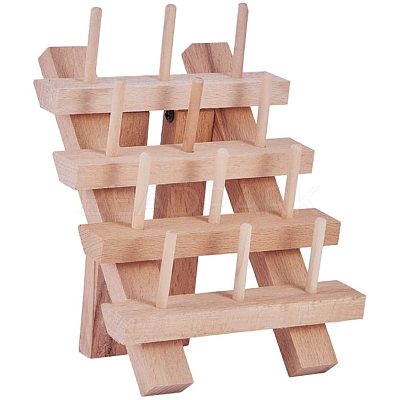 12 Spools Solid Wood Sewing Embroidery Thread Stand ODIS-PH0001-04-1