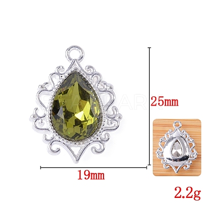 Glass Rhinestone Pendants FIND-WH0021-91S-013-1