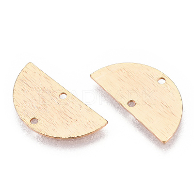 Brass Semi Circle Links Connectors X-KK-G331-58G-A-NF-1