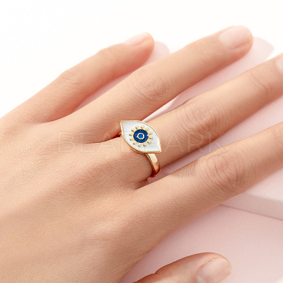 Alloy Enamel Rotatable Cuff Open Rings FS-WGEC271-29-1