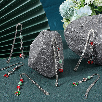 DIY Ladybug Theme Alloy Bookmarks Making Kits DIY-SC0028-17-1