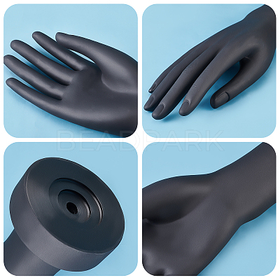 4Pcs 2 Style PVC Hand Model and Cone Shaped Acrylic Ring Displays ODIS-PH0001-31-1