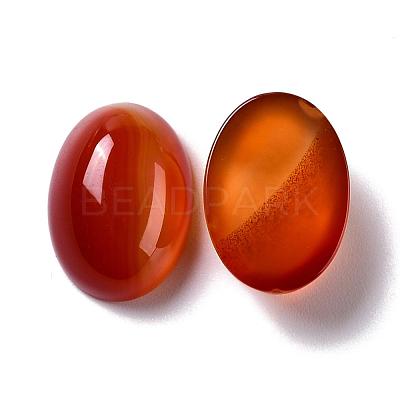 Oval Natural Carnelian Cabochons G-K020-20x15mm-05-1