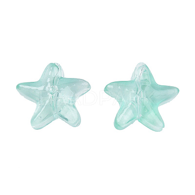 Transparent Spray Painted Glass Beads LS-X-GLAA-N035-027-C01-1