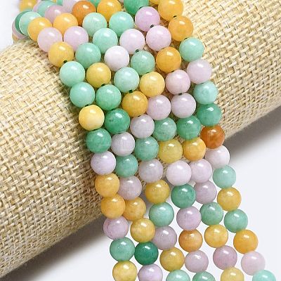 Natural Malaysia Jade Beads Strands G-L645-A01-6mm-34-1