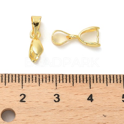 Rack Plating Brass Snap on Bails KK-R211-03G-1