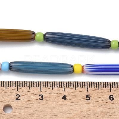 Handmade Millefiori Glass Beads X-LAMP-Z019-01-1