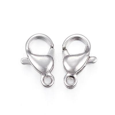 304 Stainless Steel Lobster Claw Clasps STAS-H353-D-02-1